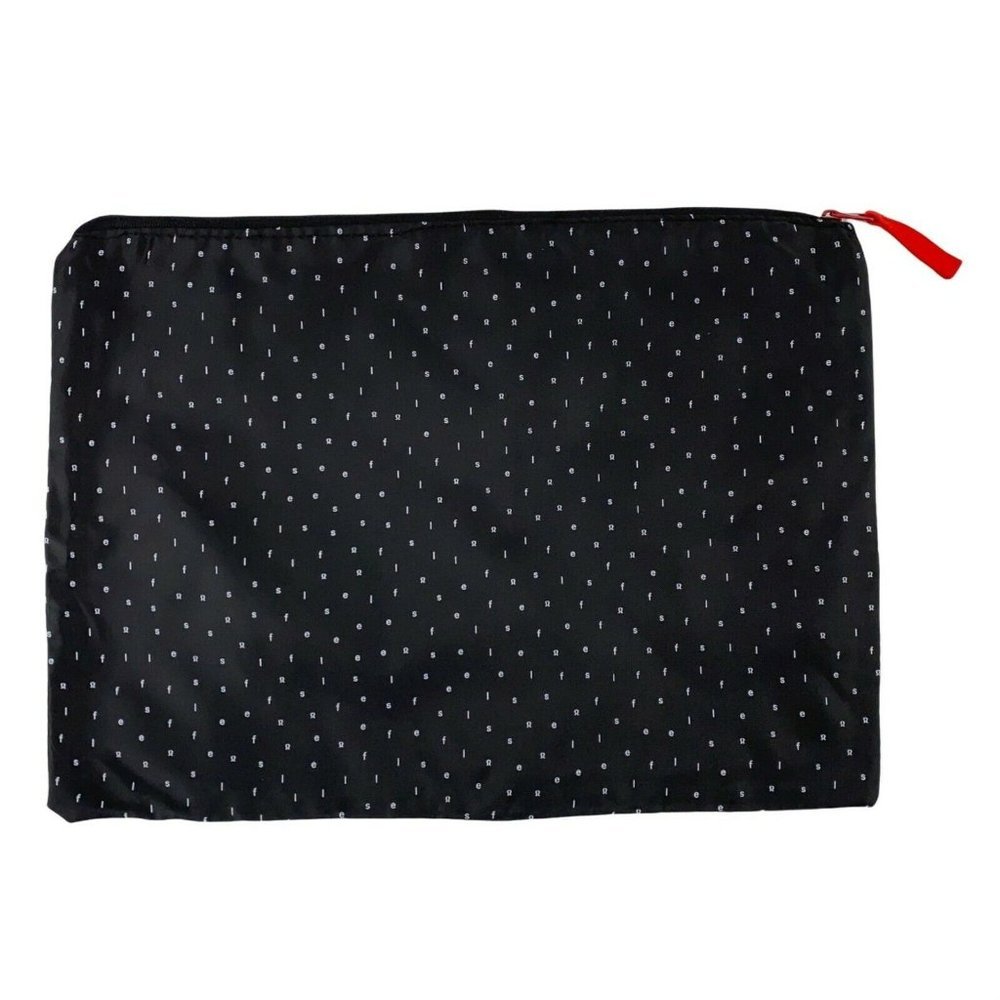 lululemon Selfcare Zip Makeup Toiletry Bag Black Pouch Red *Special Edition*